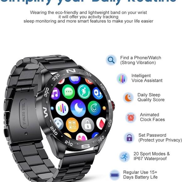LIGE Smart Watch  for Android + iOS brand new - Picture 3 of 10